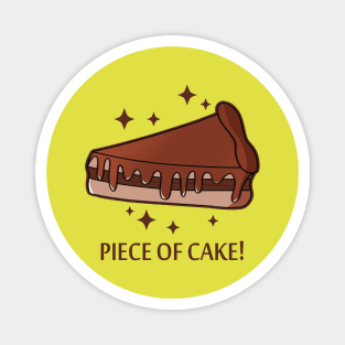 Piece of chocolate cake dessert frosting cute food Magnet